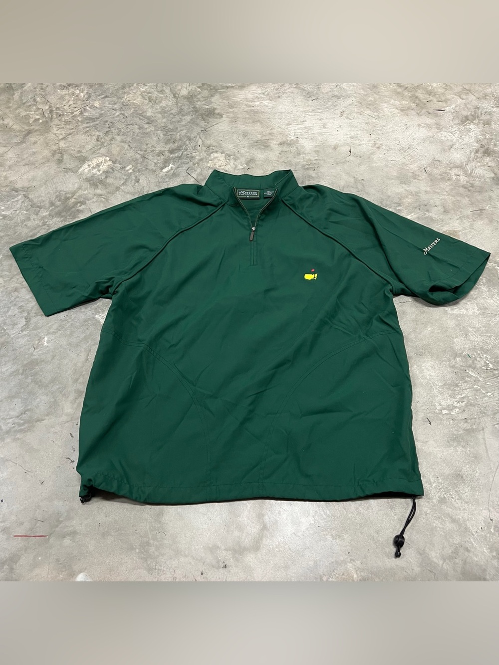 Masters Collection Windshirt Mens M Short Sleeve Golf Pullover Windbreaker Green